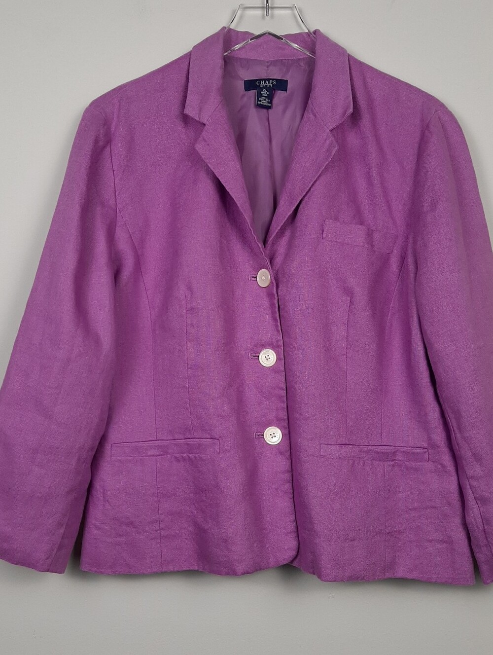 Chaps Linen Purple Blazer XL